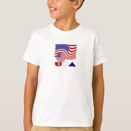 統一された州アメリカ国旗USAサッカーボール Tシャツ