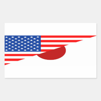 統一された州アメリカ日本半旗アメリカ国 長方形シール
