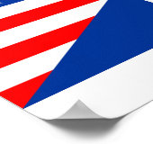 統一された州アメリカfrance half flag usa country ポスター (角)