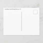 統一された州キャピトル建物、ワシントンDC ポストカード (裏面)