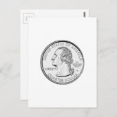 統一された州クォーターコイン ポストカード (正面/裏面)