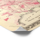 統一された州バイタリティマップ ポスター (角)