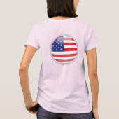 統一された州バブルフラグ Tシャツ (裏面)