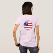 統一された州バブルフラグ Tシャツ (裏面フル)