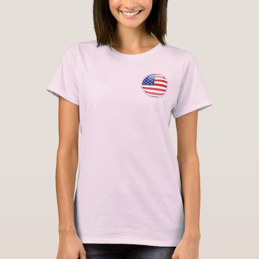 統一された州バブルフラグ Tシャツ (正面)