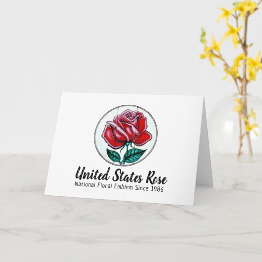 統一された州バラ カード (黄色い花)