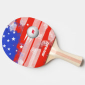 統一された州フラグとボール&ネームクール, 卓球ラケット (横)