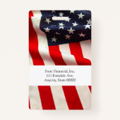 統一された州フラグのクローズ バッジ (裏面)