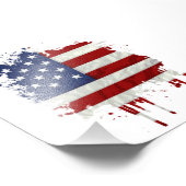 統一された州フラグ絵を描（ばちゃばちゃ）跳ねる フォトプリント            (角)