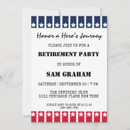 統一された州フラグ軍隊退職招待状 招待状