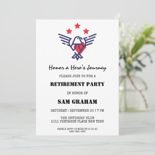 統一された州フラグ軍隊退職招待状 招待状 (スタンド正面)