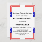統一された州フラグ軍隊退職招待状 招待状 (正面)