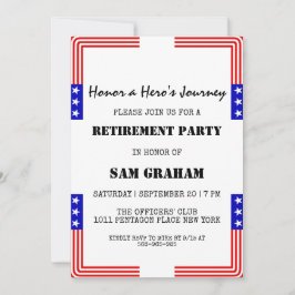 統一された州フラグ軍隊退職招待状 招待状