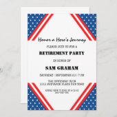 統一された州フラグ軍隊退職招待状 招待状 (正面/裏面)