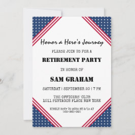 統一された州フラグ軍隊退職招待状 招待状