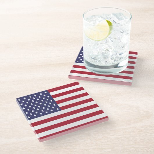 統一された州フラグ ガラスコースター (アングル)