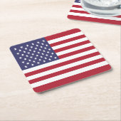 統一された州フラグ スクエアペーパーコースター (アングル)