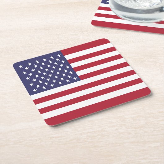 統一された州フラグ スクエアペーパーコースター (アングル)