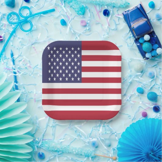 統一された州フラグ ペーパープレート (パーティー)