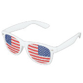 統一された州フラグ レトロサングラス (アングル)