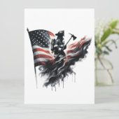 統一された州フラグ。消防士 カード (スタンド正面)