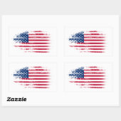 統一された州フラグ 長方形シール (シート)