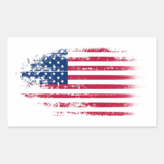 統一された州フラグ 長方形シール (正面)