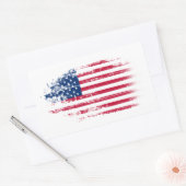 統一された州フラグ 長方形シール (封筒)