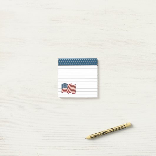 統一された州フラグItノートの投稿 ポストイット (デスク上)