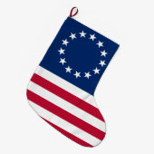 統一された州ベッツィロス国旗 ラージクリスマスストッキング (正面 (吊り時))