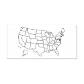 統一された州マップと州の概要 セルフインキングスタンプ (デザイン)