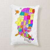 統一された州マップ州名と大文字 アクセントクッション (裏面(縦))