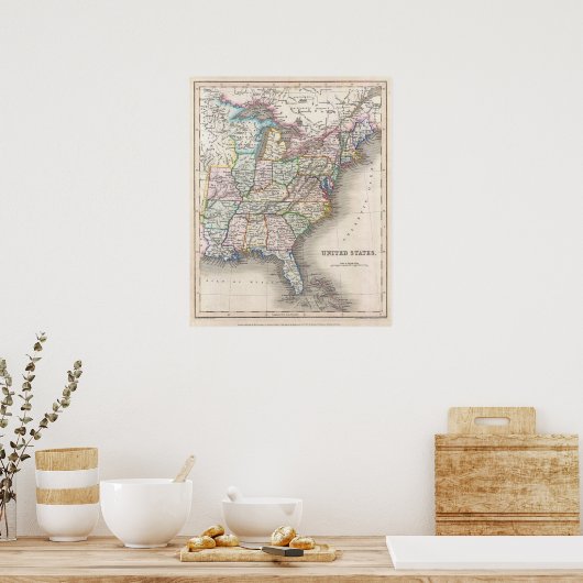 統一された州マップ ポスター (キッチン)