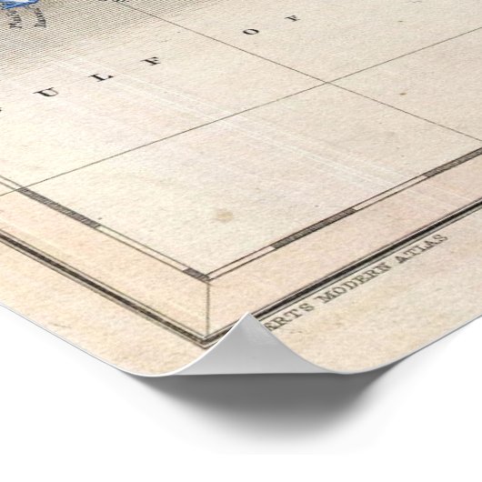 統一された州マップ ポスター (角)