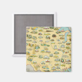 統一された州マップ マグネット (正面/裏面)