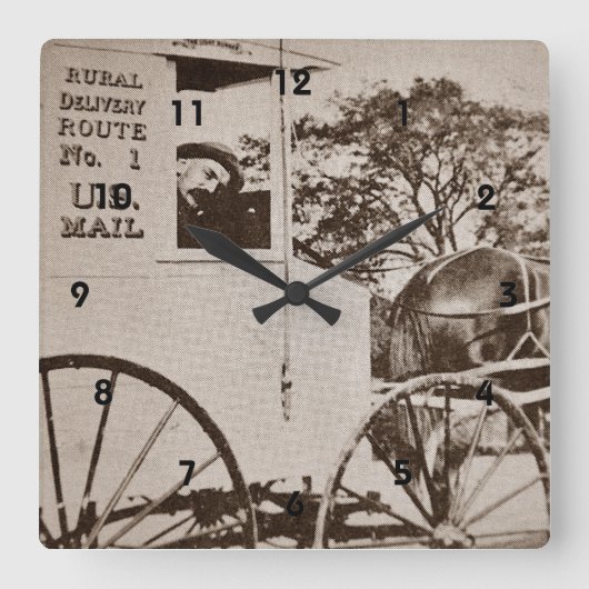 統一された州メールの壁時計 スクエア壁時計 (正面)