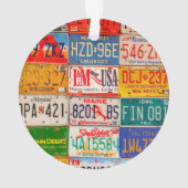 統一された州ライセンスプレートアートアメリカ オーナメント (裏面)