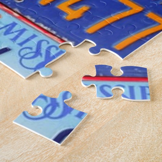 統一された州ライセンスプレートアートアメリカ ジグソーパズル (側面)