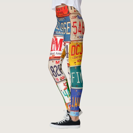 統一された州ライセンスプレートアートアメリカ レギンス (左)