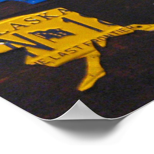 統一された州ライセンスプレートマップポスター ポスター (角)