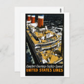 統一された州ライン心地よい提供セーフティスピード ポストカード (正面/裏面)