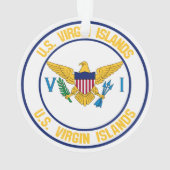 統一された州ヴァージンアイランズラウンドエンブレム オーナメント (裏面)