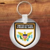統一された州ヴァージン諸島国旗 キーホルダー (正面)