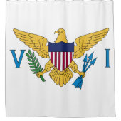 統一された州ヴァージン諸島国旗 シャワーカーテン (正面)