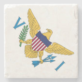 統一された州ヴァージン諸島国旗 ストーンコースター (正面)