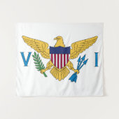 統一された州ヴァージン諸島国旗 タペストリー (正面(横))