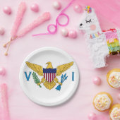 統一された州ヴァージン諸島国旗 ペーパープレート (パーティー)