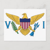 統一された州ヴァージン諸島国旗 ポストカード (正面)