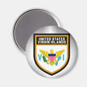 統一された州ヴァージン諸島国旗 マグネット (正面/裏面)