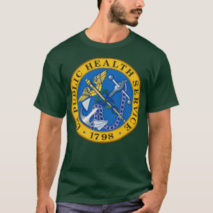 統一された州公衆衛生サービスシールカラー Tシャツ